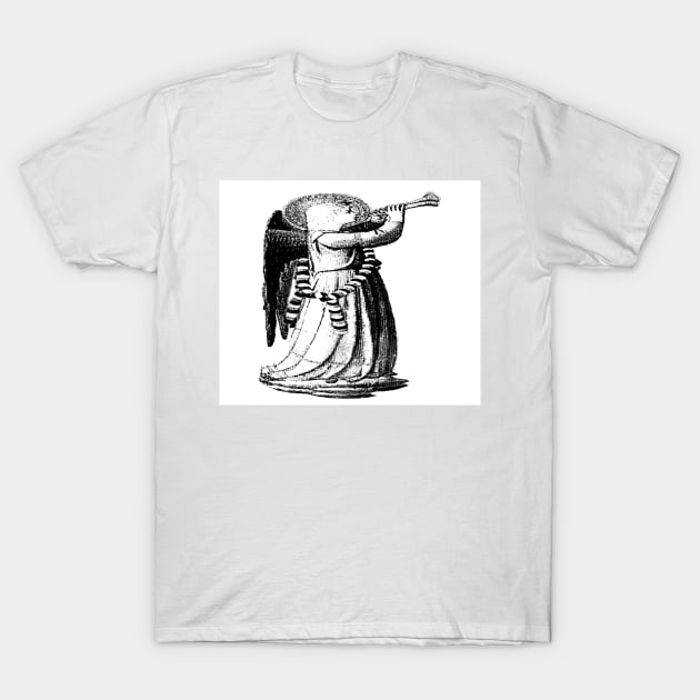 angels with wind instrument T-Shirt by bywhacky